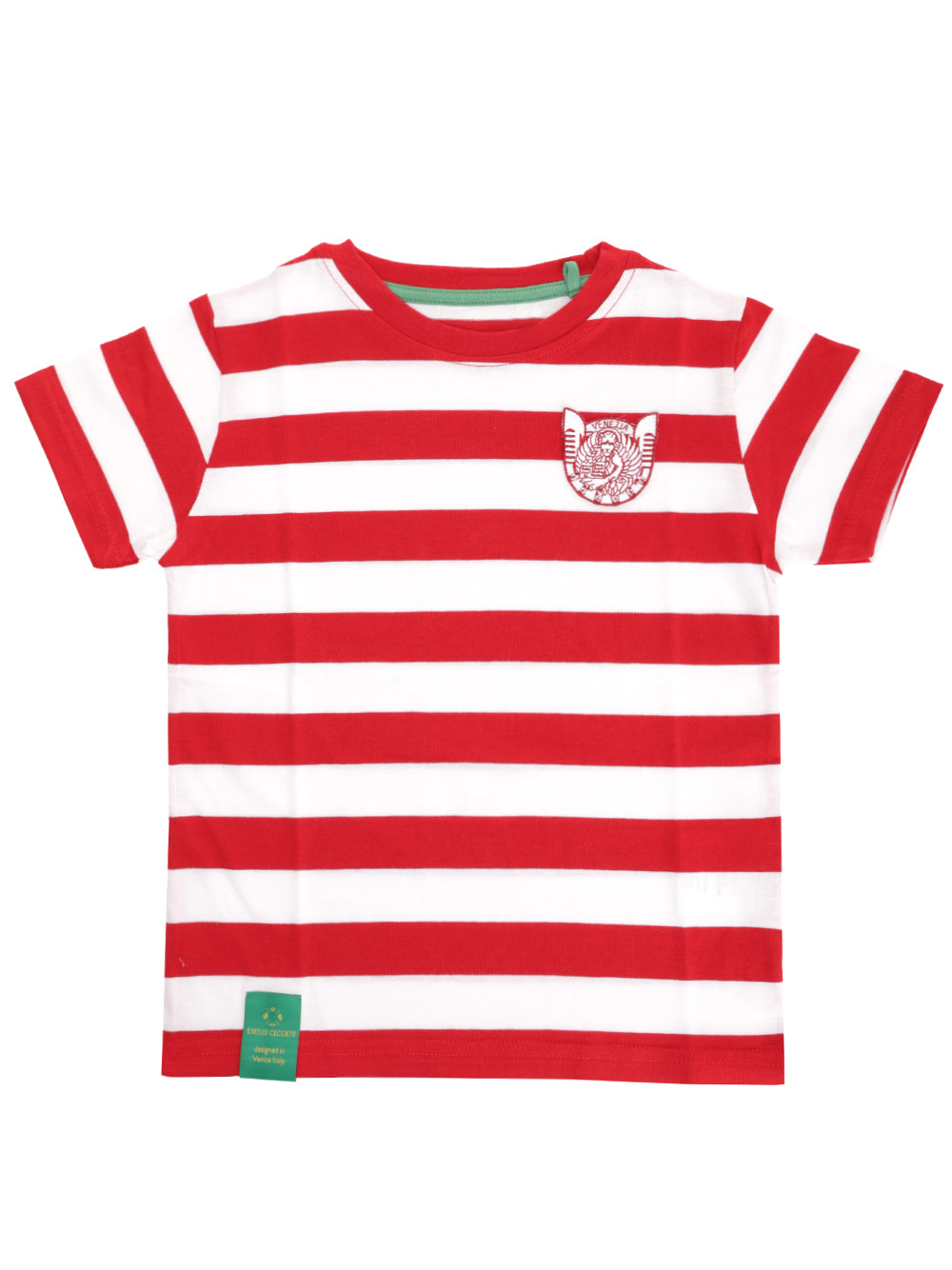 T-shirt gondoliere bambino righe rosse