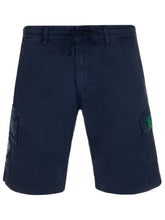Upload the image to the Gallery Viewer, Blue cotton bermuda shorts
